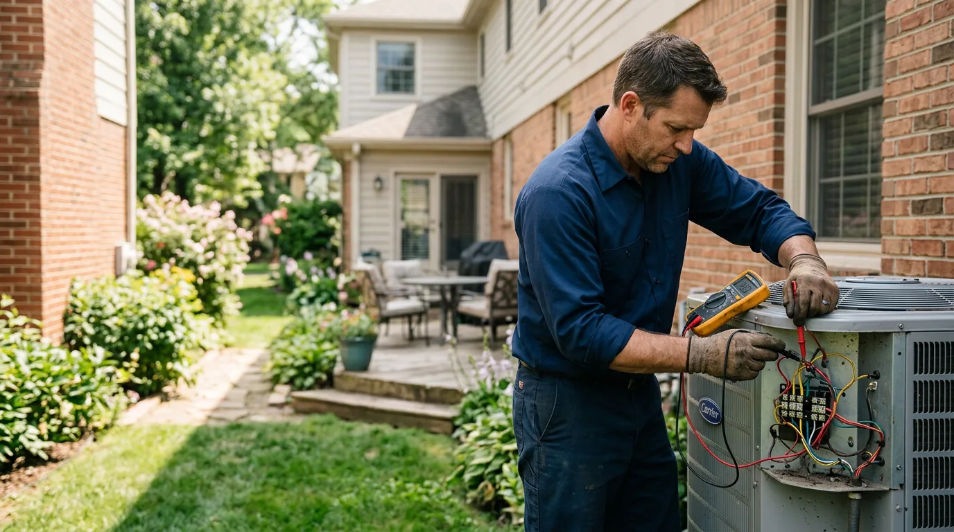 HVAC technician working near Hickory Flat, MS